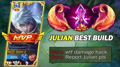 JULIAN NEW TOP GLOBAL BUILD!! ENEMY AUTO DELETE 😱 MLBB