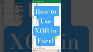 Excel XOR Function Explained in 15 Seconds | Logical Functions Tutorial #excelfunctions