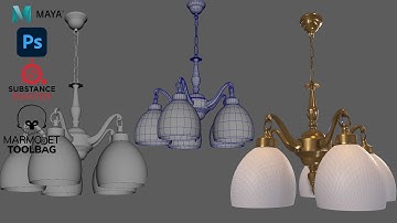 How to Model Modern Stylish Chandelier Ceiling Light in Maya Part 2