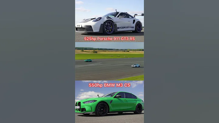 550hp BMW M3 CS v 525hp Porsche 911 GT3 RS ROLLING RACE #bmw #porsche #dragrace #shorts #ytshorts