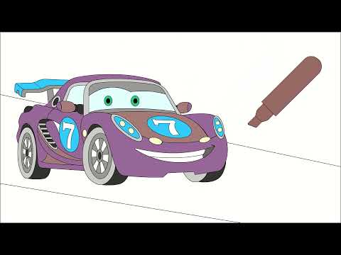 Мультик про машинки для малышей. Раскрашиваем машинки и учим цвета.
