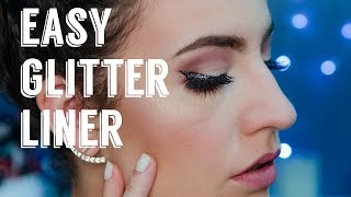 MAKEUP TUTORIAL - Easy Purple Glitter Eyeliner | Miss Billy