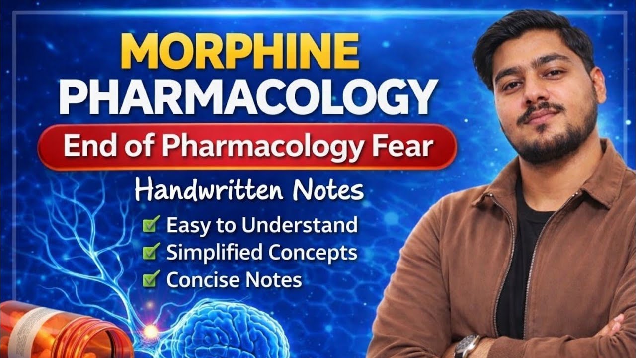 Morphine Pharmacology One Shot || Mechanism, Uses, Side Effects ...