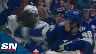 Lightning's Mikhail Sergachev Sucker Punches Canucks' Conor Garland After Whistle