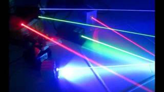 Big Scary Lasers! 4.6W Of Blue, Green, Red, And Violet Lasers