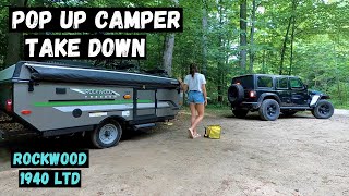 Pop Up Camper TAKE DOWN (on Campsite)