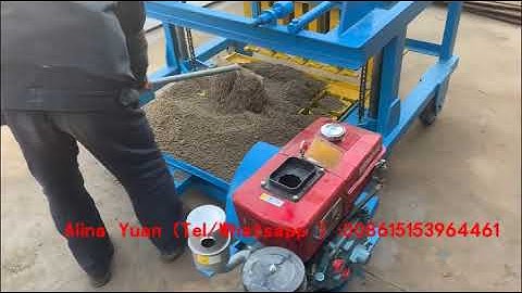 Moving QCM4 30 hollow block machine works by diesel engine no need pallets