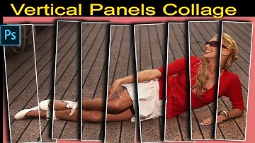 Vertical Panels Collage Effect in Photoshop | Photoshop Effects tutorial | Photoshop tutorials |
