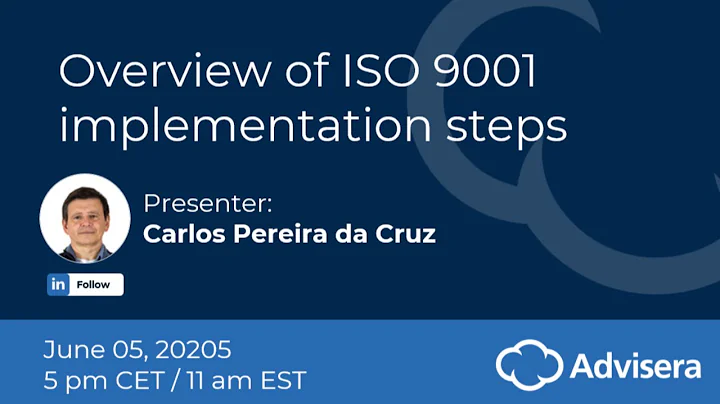 Overview of ISO 9001 implementation steps [live webinar]