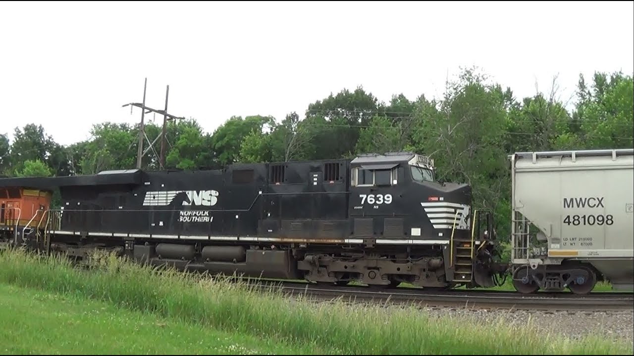 Norfolk Southern Unit On Bnsf Grain Train Youtube Norfolk Southern Unit On Bnsf Grain Train Youtube