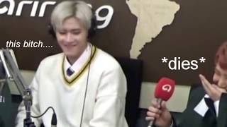 pentagon members reacting to shinwon&#39;s iconic voice crack on live radio