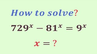 Brazil-Math Exponential Olympiad problem | rational equation | x=?