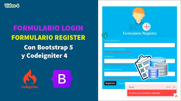 Formulario Login y Register con Bootstrap 5 y Codeigniter 4  - Video 4