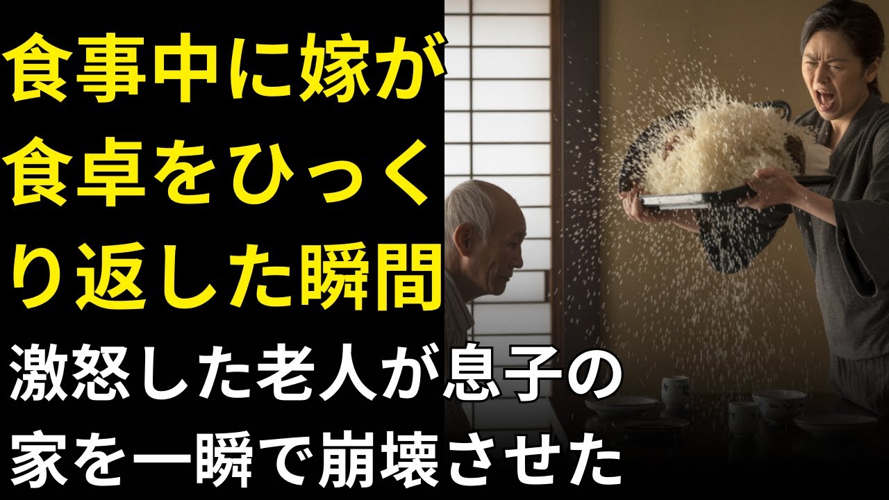 食事中に嫁が食卓をひっくり返した瞬間…激怒した老人が息子の家を一瞬で崩壊させた！| 人生の教訓