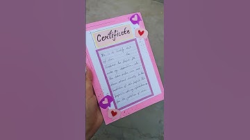 Certificate page for project file ♥️ #projectfile #certificate #projects