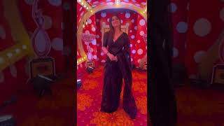 Sunita Gogoi Stunning Black Sequence Partywear Saree