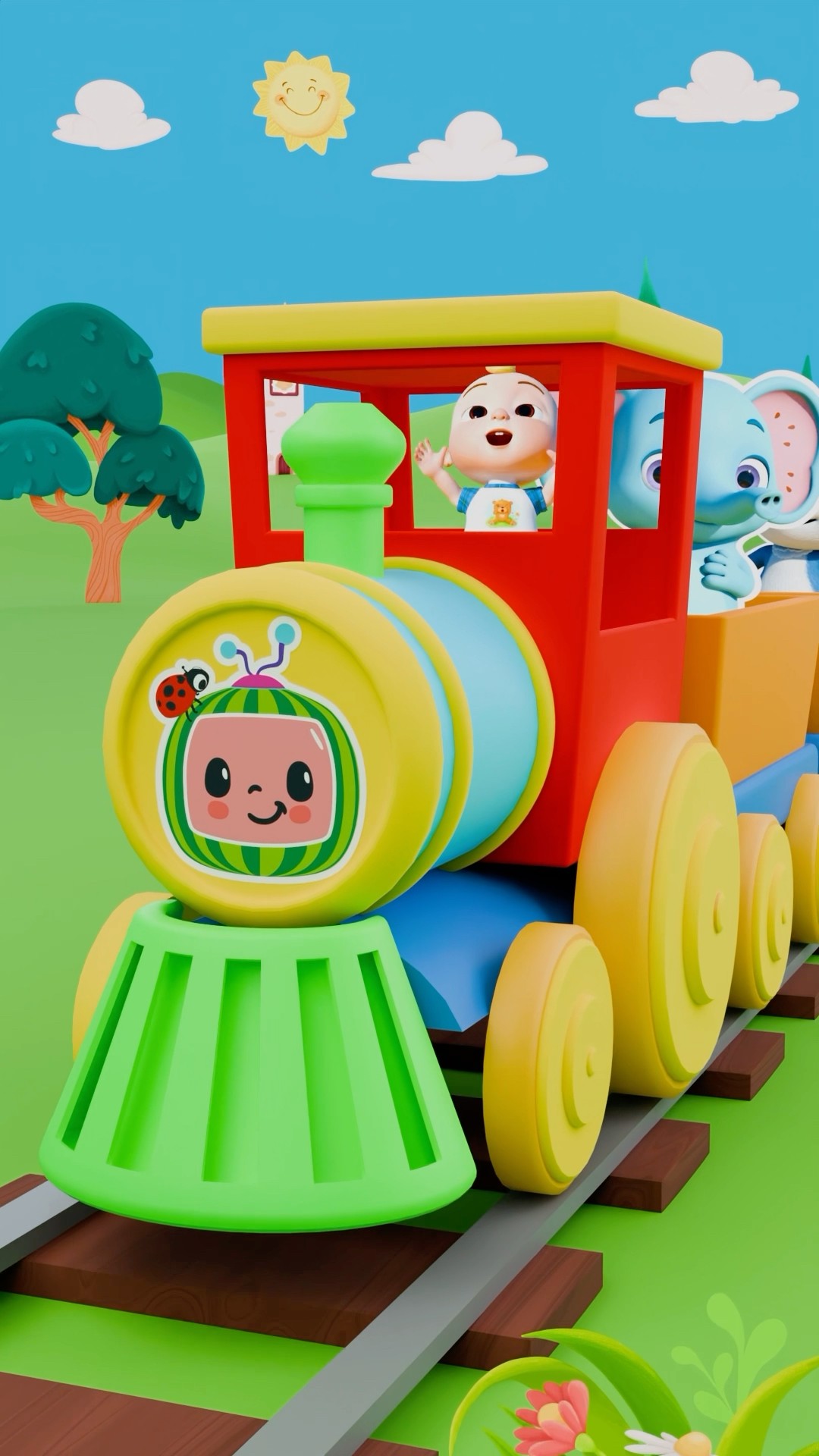 Hop on the HIDE AND SEEK Train? ?! Silly Games for Kids! #cocomelon #shorts