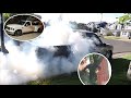 HUGE BURNOUT IN FRONT OF MY HOUSE IN THE OBS!  (MY MOM CAME OUT)