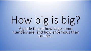 How Big Is Big? An Introduction to large numbers, including Graham