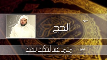 سورة الحج | بصوت القارئ الشيخ محمد عبد الحكيم سعيد