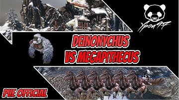 Alpha Megapithecus VS Deinonyches - Island Bosses Made Easy | ARK: Survival Evolved