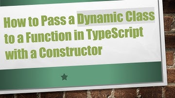 How to Pass a Dynamic Class to a Function in TypeScript with a Constructor