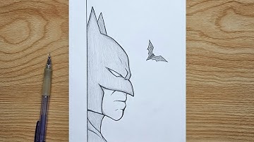 Easy Superheroes drawing | How to draw Batman step by step | easy tutorial