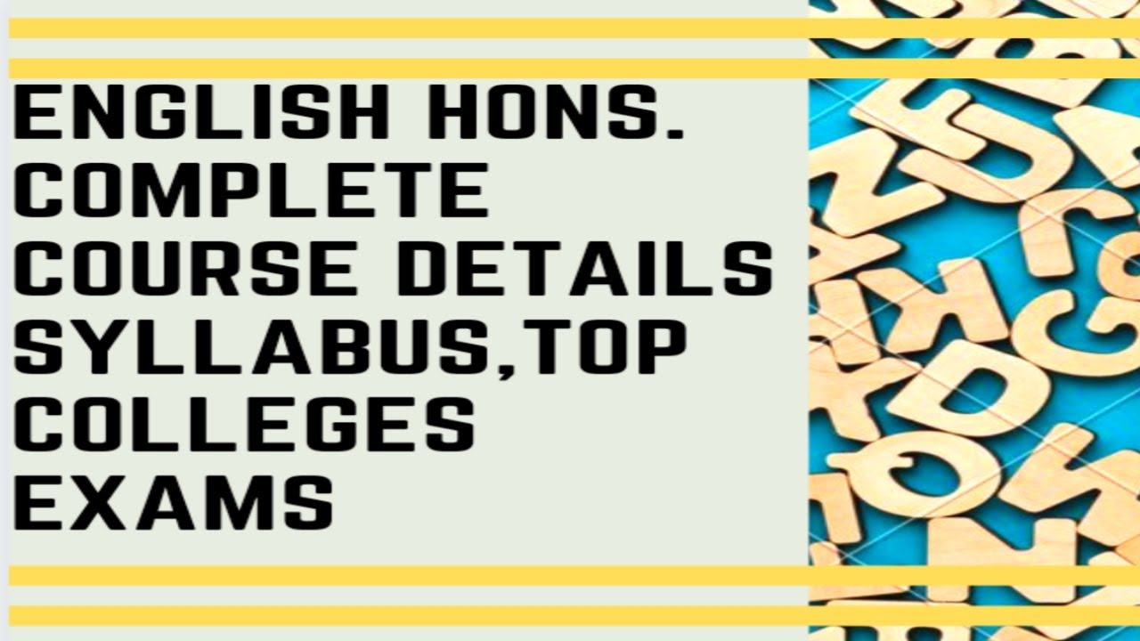 🔴B.A English course detailsMain subjects Syllabus