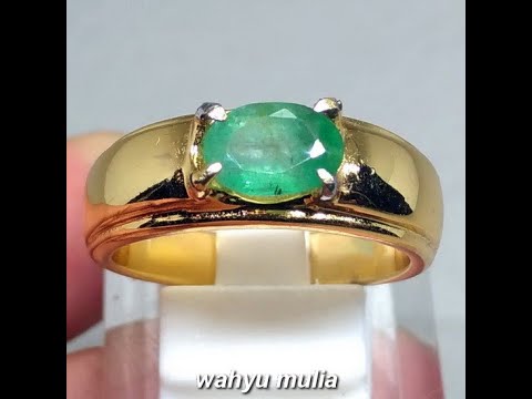 Di jual Cincin Batu Akik Zamrud Emerald Beryl asli (Kode 1618) Kode Barang : 1618 Nama Gemology Batu. 