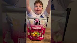 Noah Trying Freeze Dried Gummy Bears!