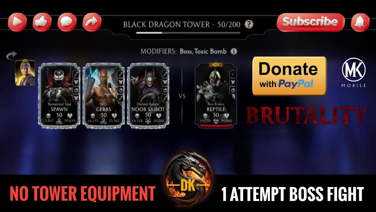 Black Dragon Tower 50 & Reward 🎮 Mortal Kombat Mobile▫️MK Mobile 