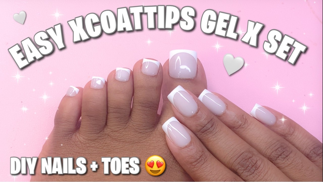 BTARTBOX XCOATTIPS FROSTED WHITE TIPS 🤍 TRYING NEW GAP FILLER SOILD NAIL GEL | NAILS & TOES SET