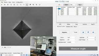 Automated Vickers micro hardness test