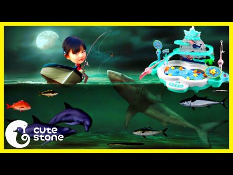【魚釣りおもちゃ】キャンプごっこ△Fishing Game Toys🦈【Cute Stone】Play Camping & Fishing