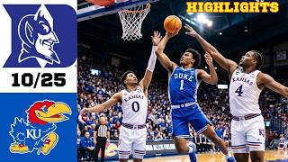 Duke Blue Devils vs Kansas Jayhawks Game Highlights | Men's College Basketball Exhibition