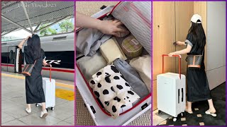 Travel Packing 🎀 A journey by Train Vlog |Unpacking Luggage In Hotel Room✨