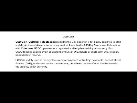 Crypto Education Source: What is USD Coin (USDC)? | Top 100 Cryptocurrencies Explained!