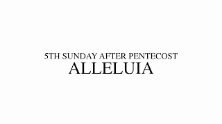 5TH SUNDAY AFTER PENTECOST - ALLELUIA
