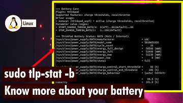 Know more about your battery using tlp