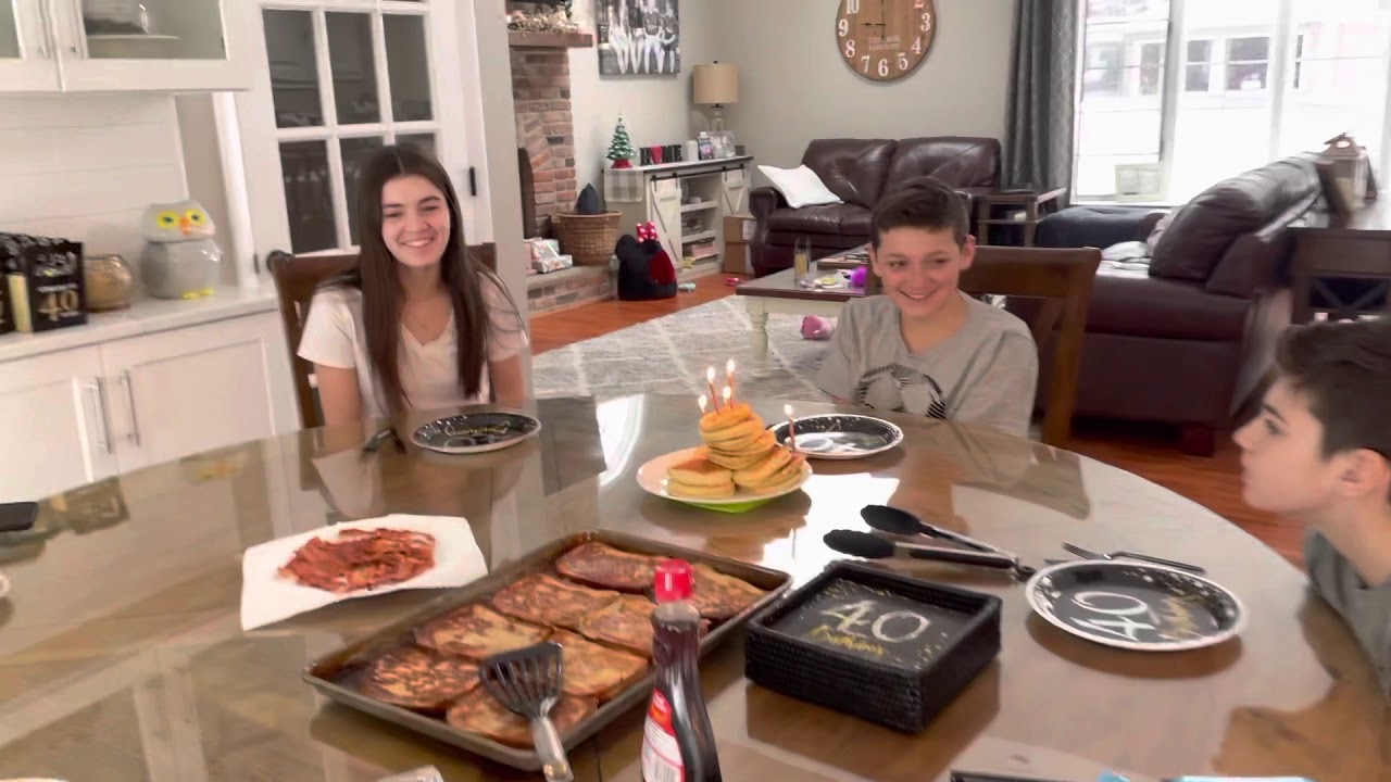 Happy 13th birthday Joseph - birthday breakfast