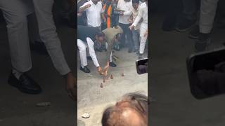 Lucknow me jashn🎉tmc office me todfod😱|#bengalelection#westbengalpolitics #bjp#ytshorts#shortsfeed