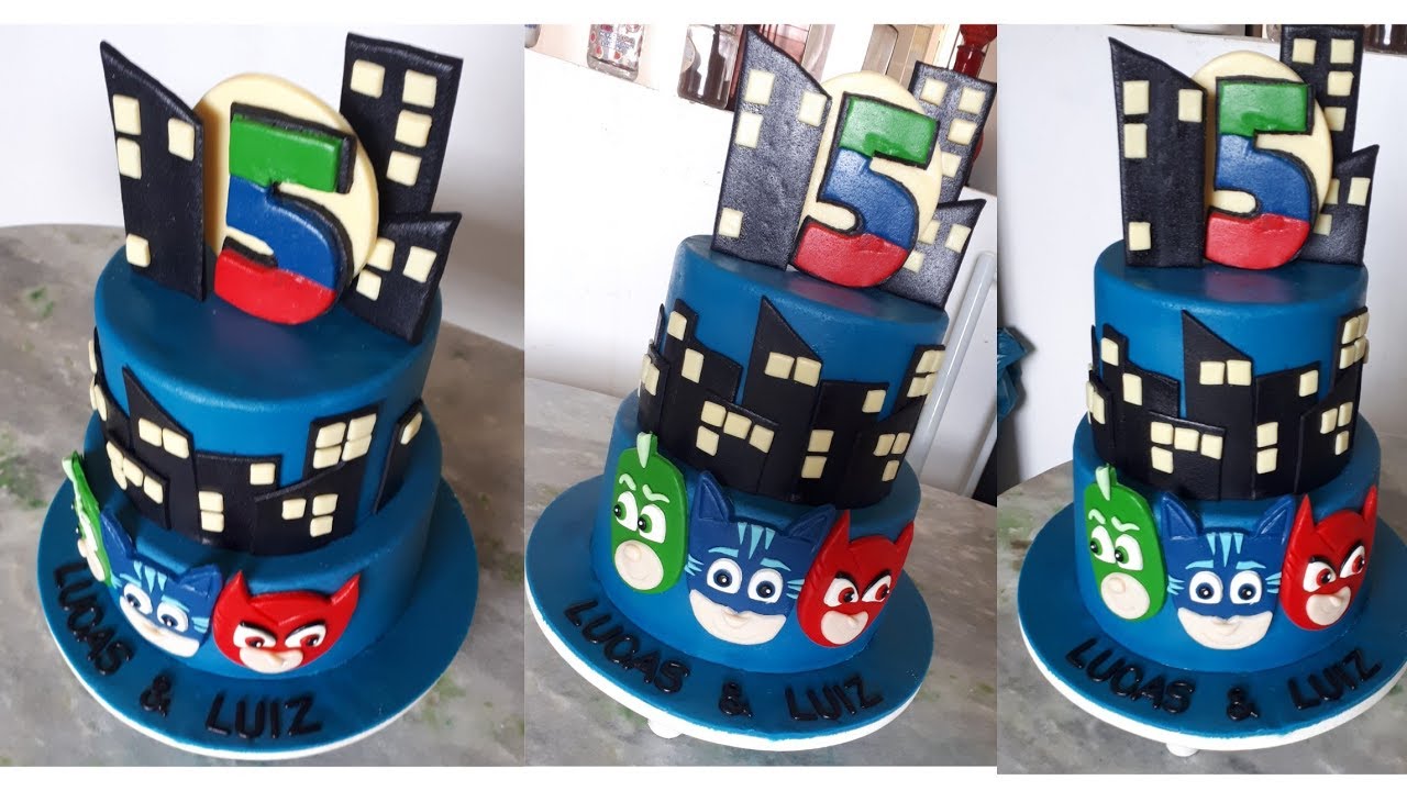 PJ MASKS Cake PASTA DE LEITE YouTube