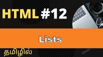 HTML ordered list, unordered list and nested list | Tamil