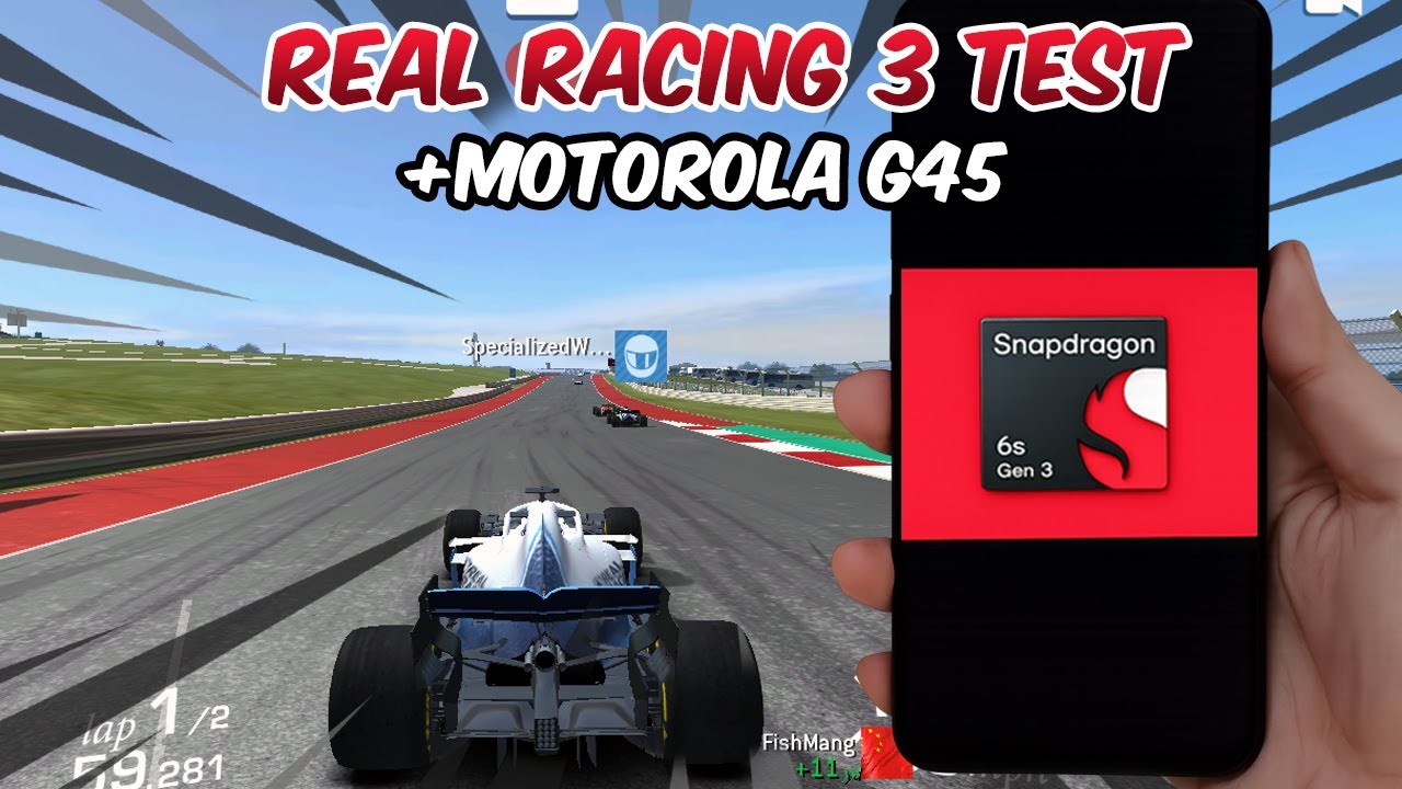 Real Racing Phone Real Racing 3 Snapdragon 6s Gen 3 - Motorola G45 Gaming Test - YouTube