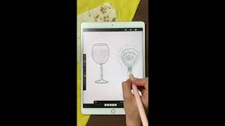 Rosé Curve - Procreate Drawing on iPad Pro screenshot 4