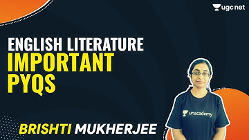 NTA UGC NET 2021 | English Literature by Brishti Mukherjee | Important PYQs