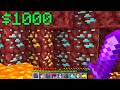 First To Leave Minecraft Nether Wins $1000 - Challenge