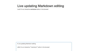 Live updating markdown editing in the browser