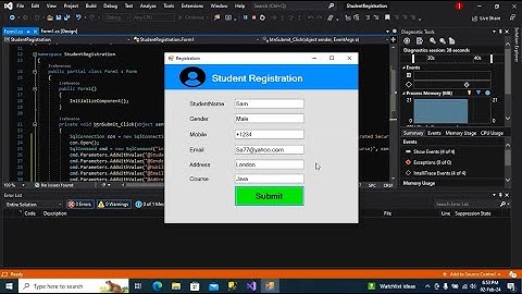 How to Create Student Registration Form Using C# and SQL Database