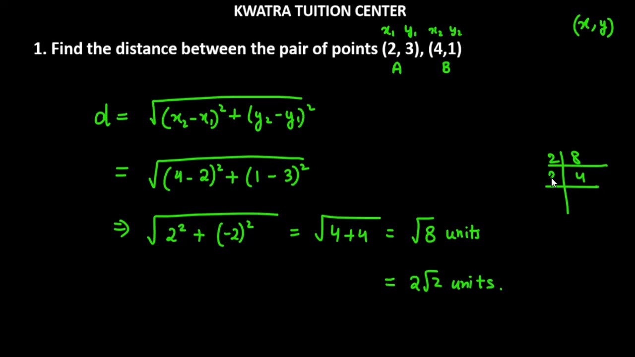 1 Find The Distance Between The Pair Of Points 2 3 4 1 Ii 5 1-find-the-distance-between-the-pair-of-points-2-3-4-1-ii-5